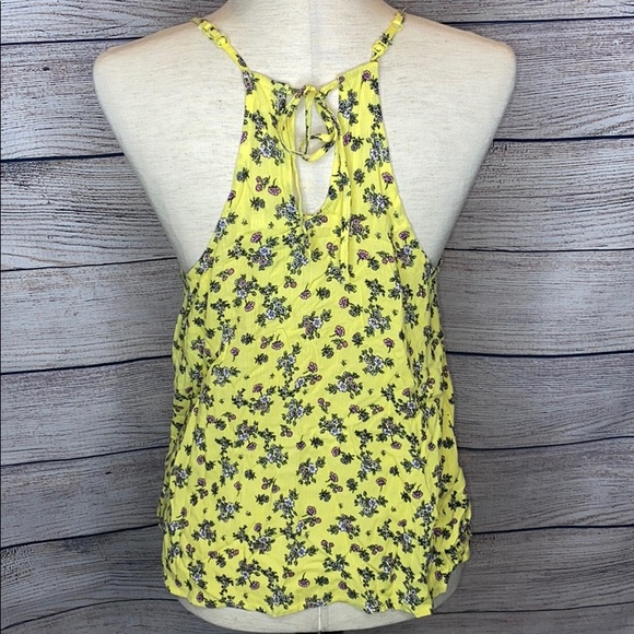 ULTRA FLIRT WOMEN'S FLORAL TOP YELLOW SIZE SMALL - Picture 3 of 5